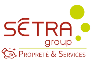 Logo de l'entreprise SETRA group, propreté et services.